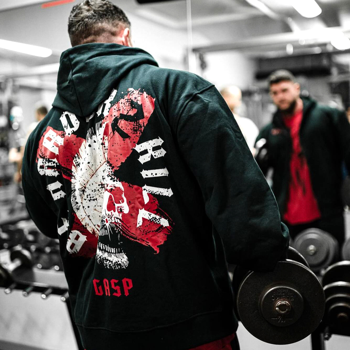 Gasp Autumn and Winter New Limited Edition Classic European and American Fitness and Bodybuilding Training Sweatshirt Warm Jacket Cardigan Zipper Jacket
