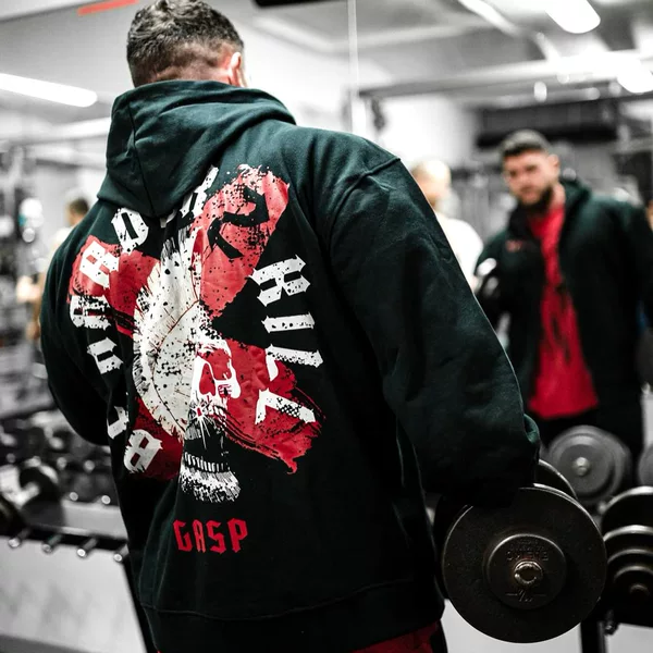 Gasp Autumn and Winter New Limited Edition Classic European and American Fitness and Bodybuilding Training Sweatshirt Warm Jacket Cardigan Zipper Jacket