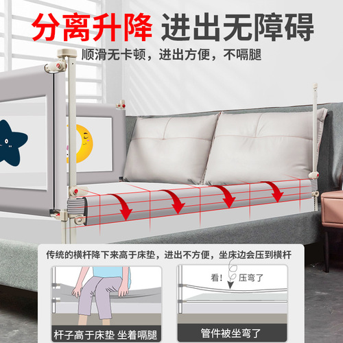 Infant Universal Type Increased Anti-Fall Protection Rail Children's Bed Side Guard Adjustable Bed Rail Bed Fence
