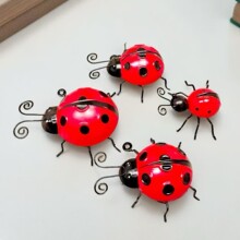 铁艺工艺品摆件创意瓢虫家居户外庭院桌面个性摆件花园壁挂装饰跨