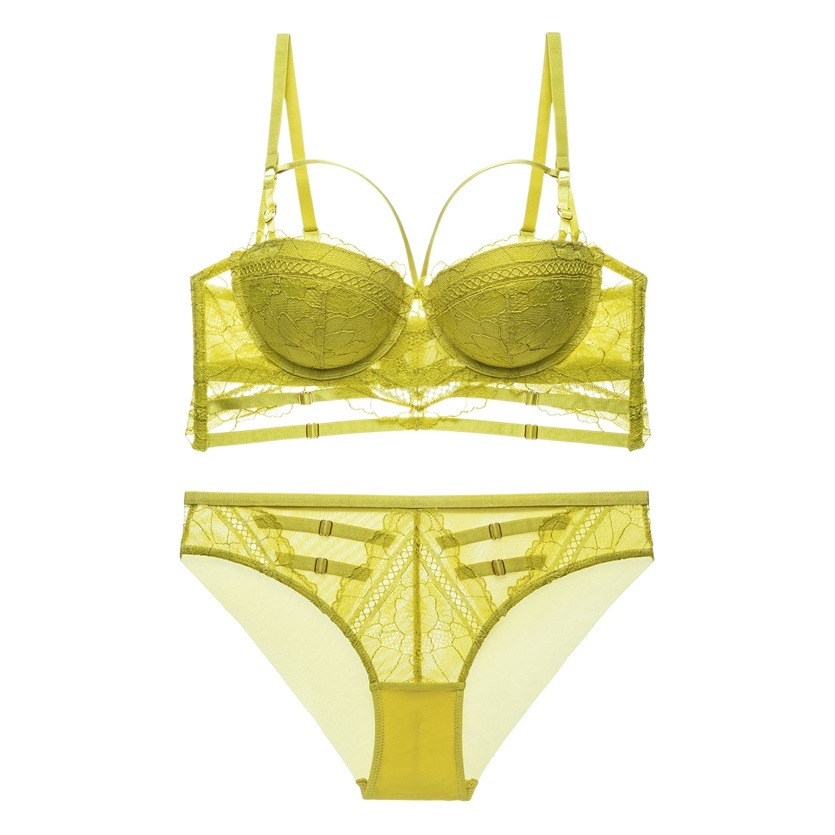 Comercio exterior sexy ropa interior pequeño pecho grande empujar hacia arriba anti-flacidez sujetador hueco encaje ropa interior traje damas
