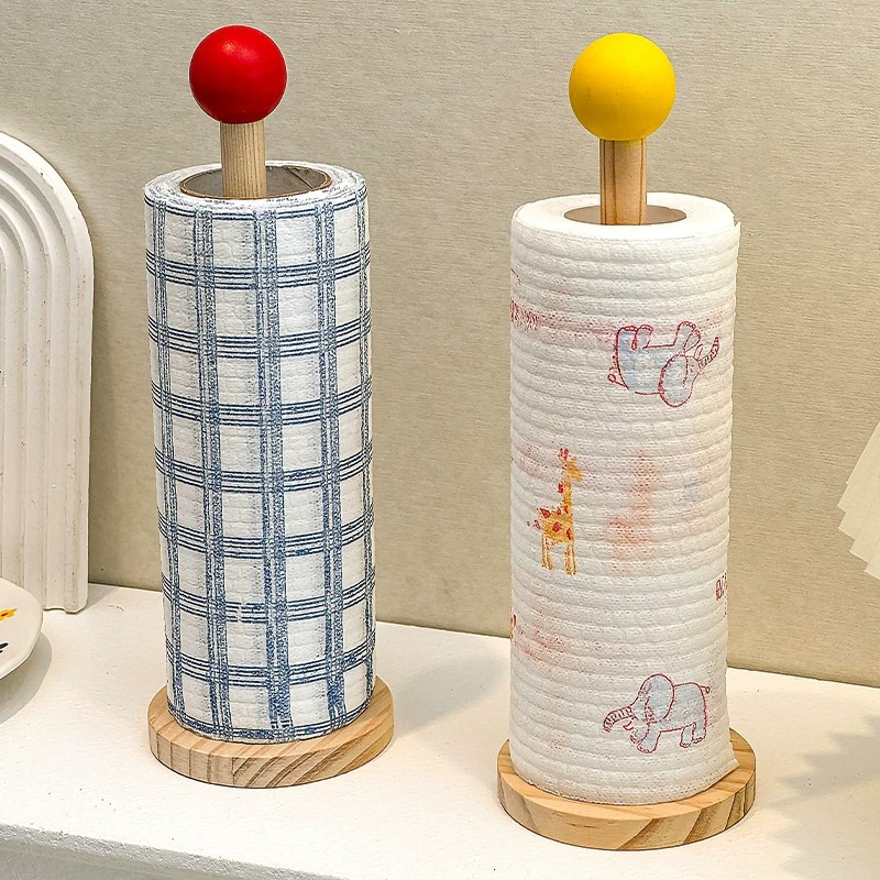 Logos altos y estables de cocina toallas de papel vertical sin agujeros perforación perezoso toallas de papel antideslizante almacenar artefactos mágicos domésticos