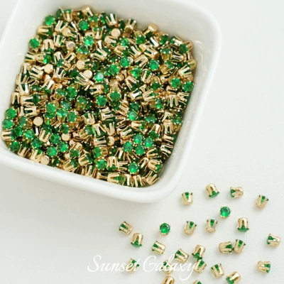 bracelet necklace accessories material, Zərgərlik ara hissələri - 3mmsen-green-30-pieces
