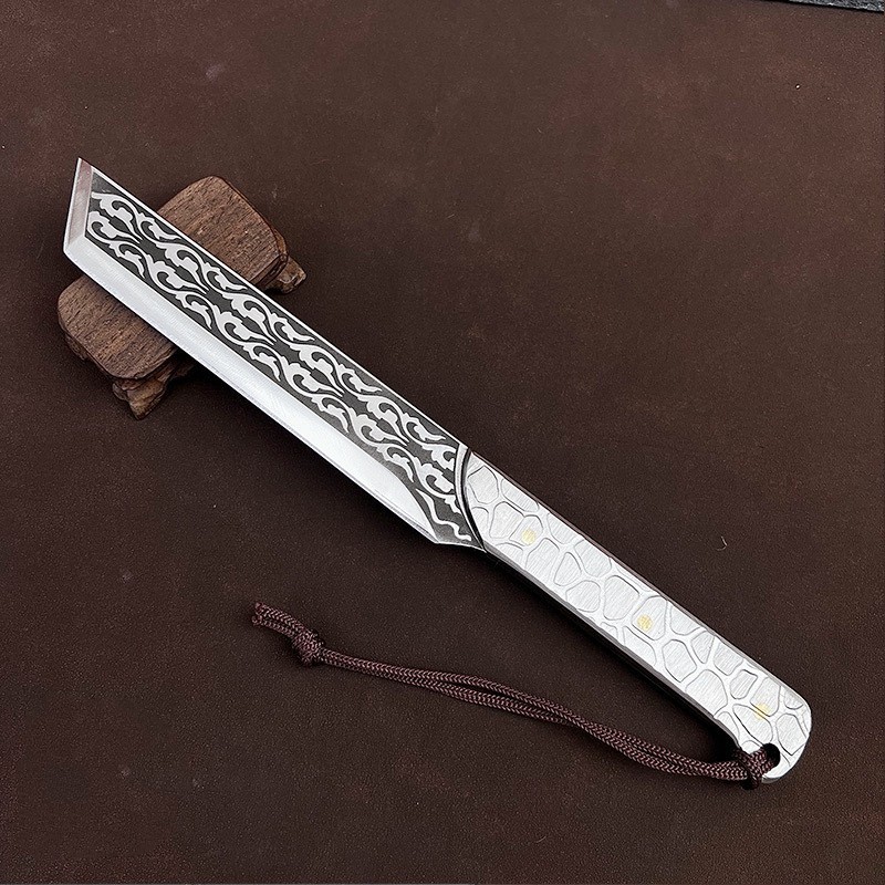 抖快龙骨一体不锈钢户外高端刀具砍骨切片两用家用菜刀精致日式刀