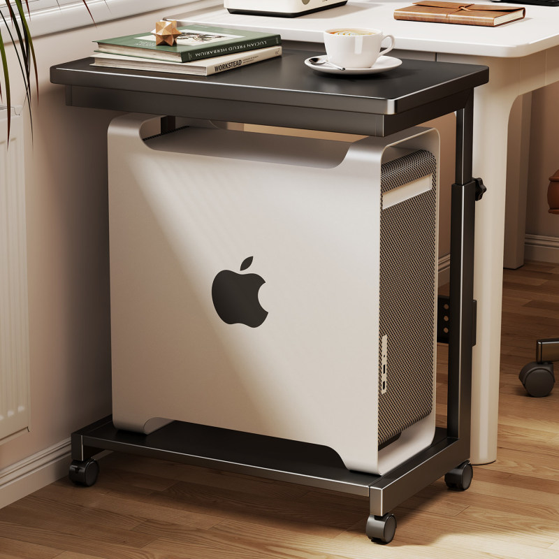 Mobile Base for Desktop Computer Case, Elevated Fixed Tray Stand, Floor-Standing Household Trolley