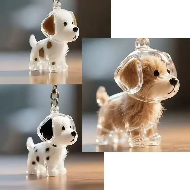 Dog Hair Storage Cute Pendant Keychain Bag Pendant Capsule Collection Commemorative Creative Cartoon Pet Hair Pendant