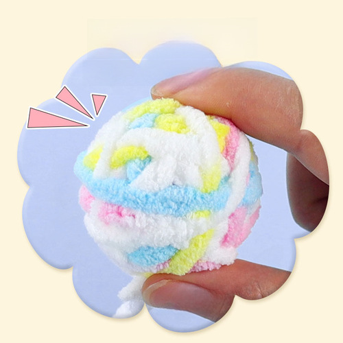 Pet cat toy ball, teeth grinding and chewing cat ball, cat yarn ball, cat swab, cotton ball, teeth grinding interactive toy 6