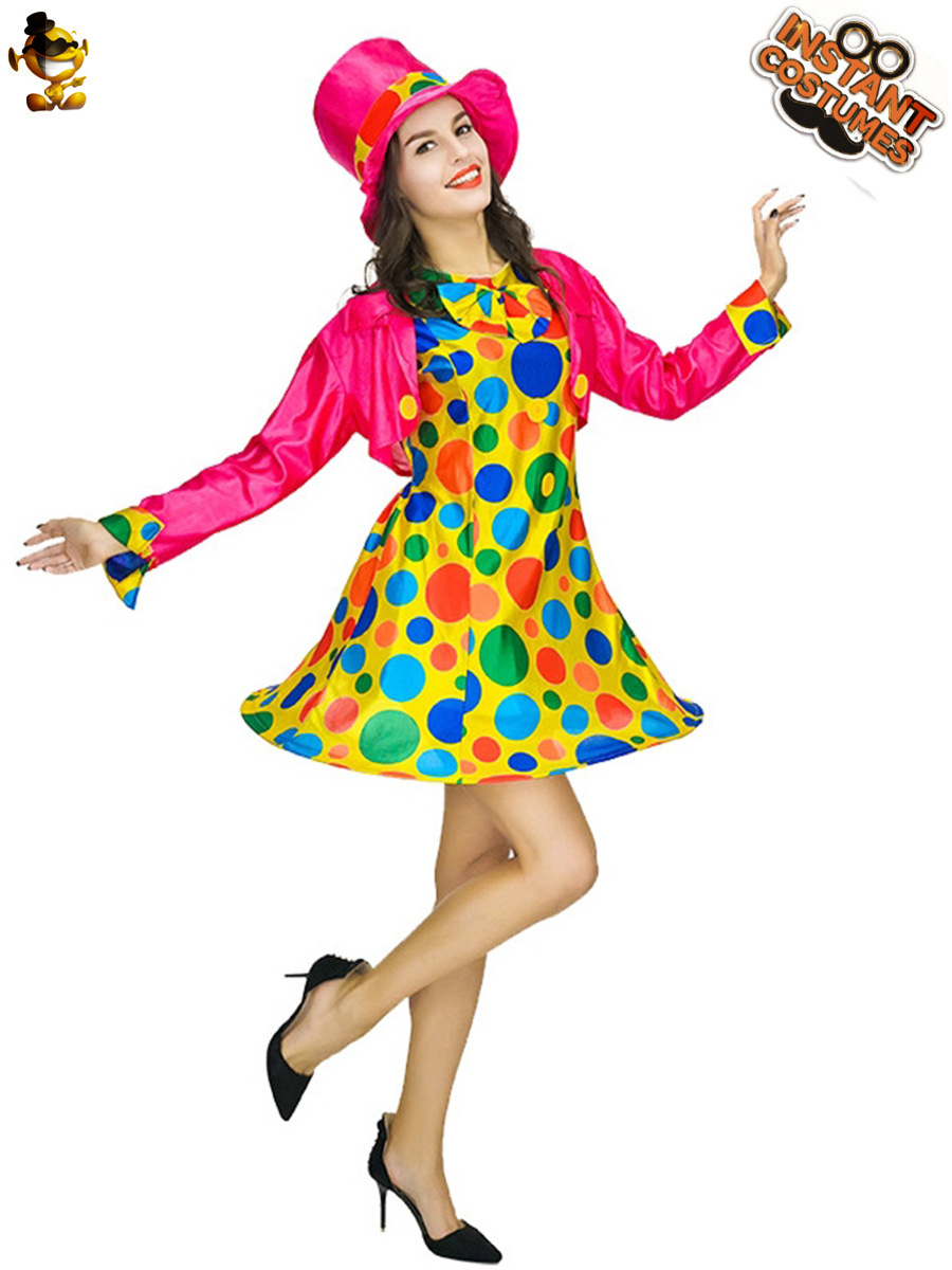 Ropa de fiesta de la mascarada traje de la etapa de Halloween Cosplay traje de rendimiento traje de payaso femenino