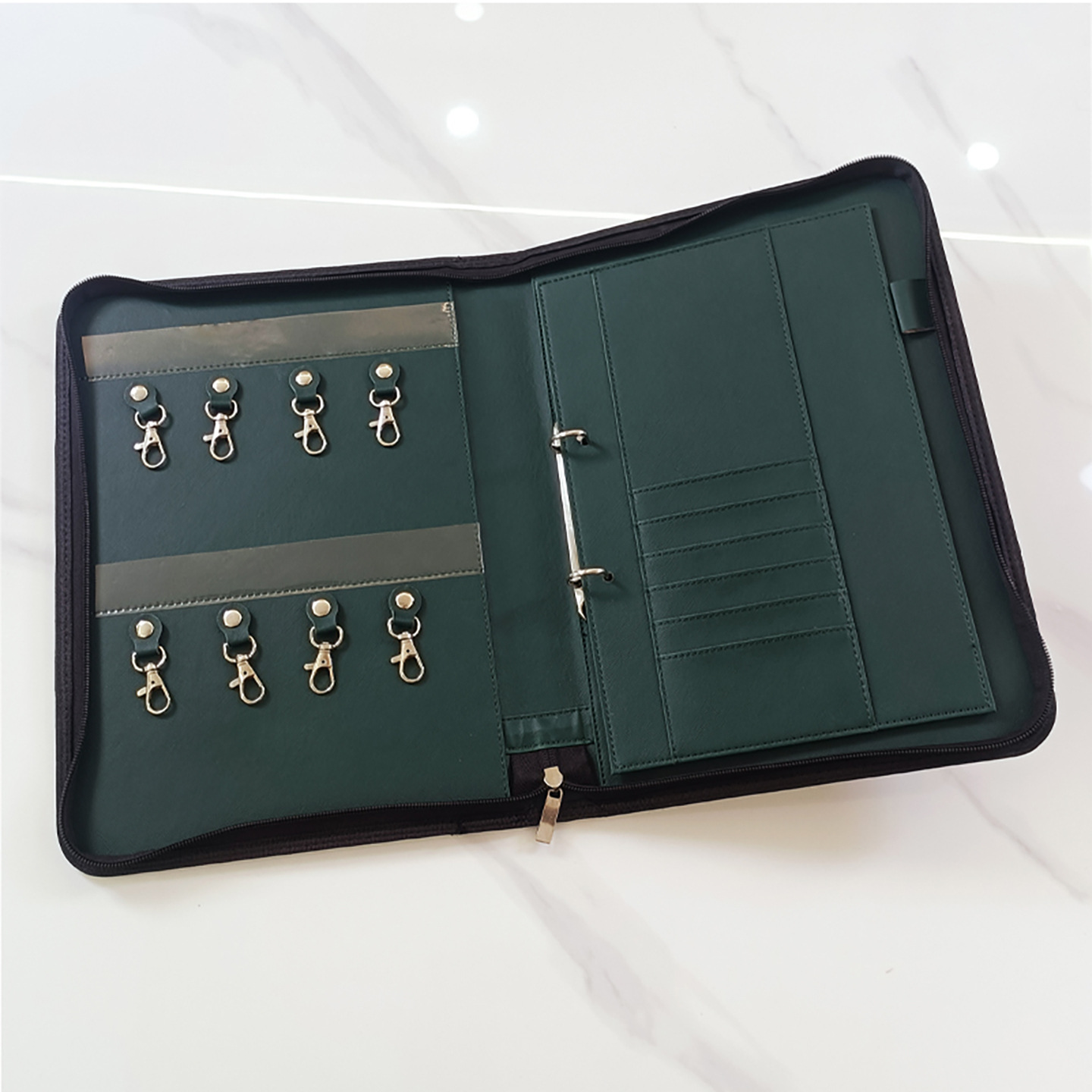 定制PU交房手册多功能经理夹房地产销讲夹皮革交屋夹交屋文件包