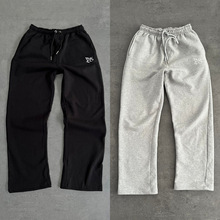 Pepe studio baggy pants高质量街头嘻哈刺绣针织卫裤男潮牌长裤