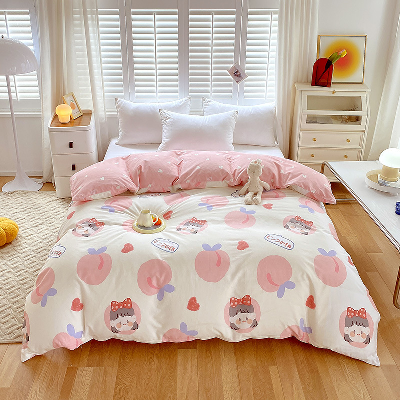 100% 純綿単品布団カバー純綿プリント単品セット学生寮幼稚園シングルツイン布団カバー代発|undefined