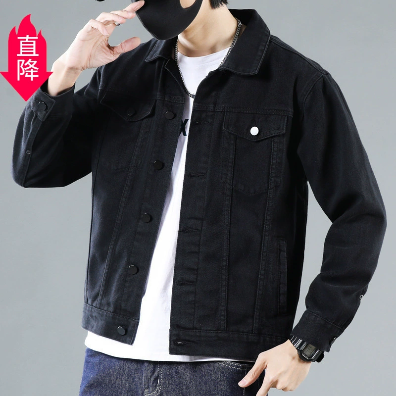 Autumn denim men's jacket for leisure