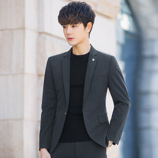 9903 Spring and Autumn Plaid Small Suit Men's Suit Korean Fashionable Slim-fit Duffian Handsome Casual Suit Jacket Top