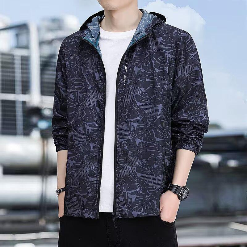 Long-Sleeved Sun Protection Clothing for Men, Ice Silk Cool Fishing High-End Sun Protection Clothing, Thin and Handsome Uv Casual Jacket