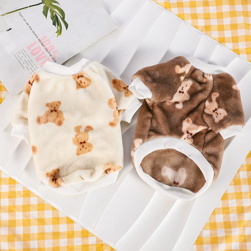 Щенки осенний и зимний пуловер одежда кошачий Тедди Фа Шнауерби милый медведь плюшевый питомец свитер