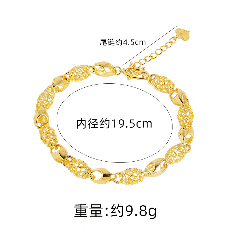 Arena oro retro estilo étnico exquisito pulsera estilo coreano de las mujeres elegante rico todo partido TikTok mano rápida en vivo caliente