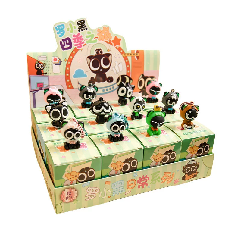 Blind Box Collectible Luo Xiaohei Figures, Mystery Mini Dolls, Assorted Materials (Random)