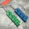 Four-button pc (green transparent + blue transparent) set