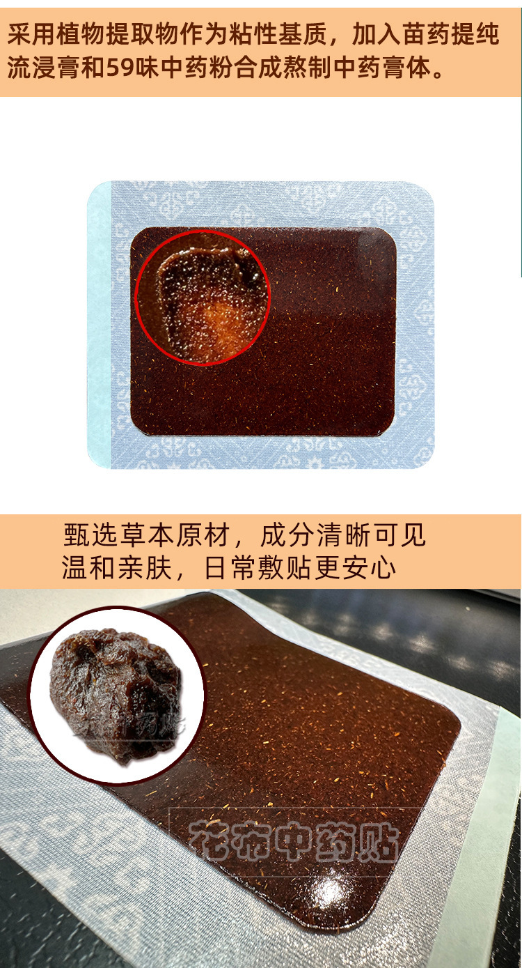 Miao Herbal Cloth Pain Relief Patch 10x12cm External Herbal Plaster for Neck Back Knee Joint 6 Patches preparation