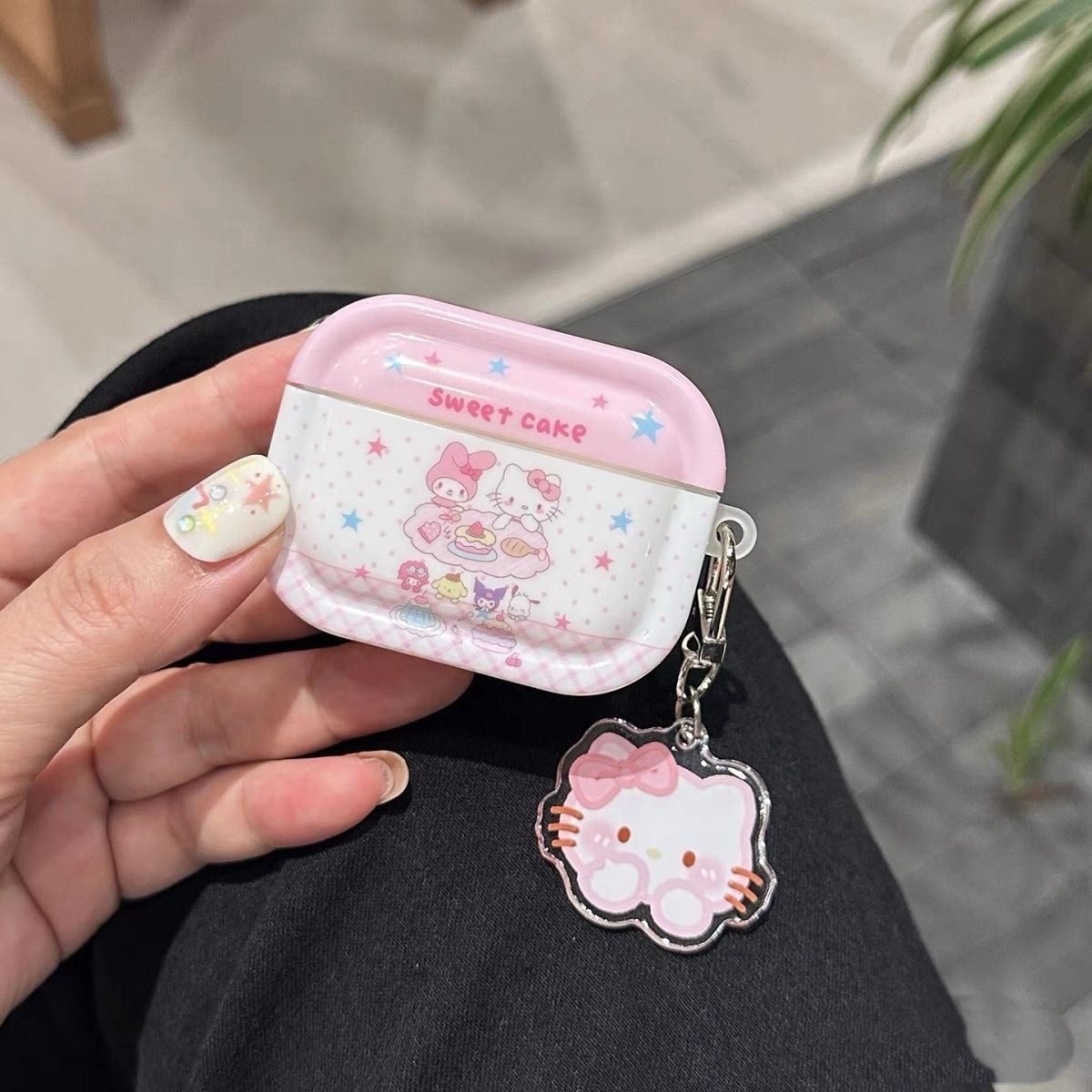 Wave Point Birthday KT Cat es adecuado para AirPods 4G 3G 2G Bluetooth Pro2 / 3 Apple Earphone Case
