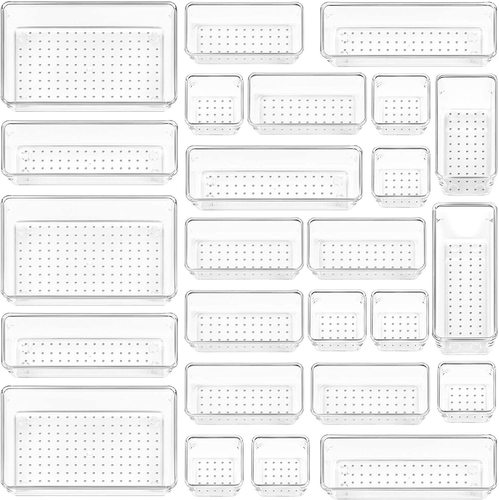 Cross-border drawer storage box set transparent dressing table cosmetics storage box multi-functional sundry organizer partition box