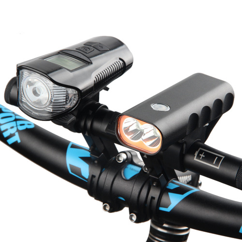 Bicycle handlebar extension rack extension rack lamp flashlight holder clip cycling equipment usb can be used as a power bank