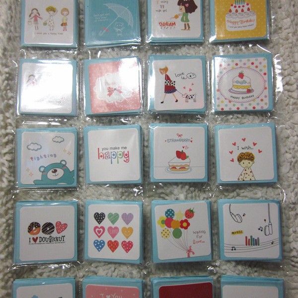 Tarjeta pequeña Linda Tienda de flores creativa de dibujos animados tarjeta de felicitación pequeña Flor Hornear actividad de vacaciones Tarjeta de mensaje de regalo pequeño