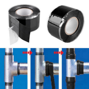 2.5Cm*3M Electrician High-Pressure Self-Adhesive Tape Garden Water Pipe Repair Tape Self-Melting Silicone Tape