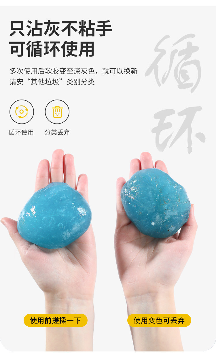 Cleaning Soft Gel Products for Car Interior Dust Removal, Multi-Functional and Efficient Dust Cleaner for Vehicles, Dust-Free