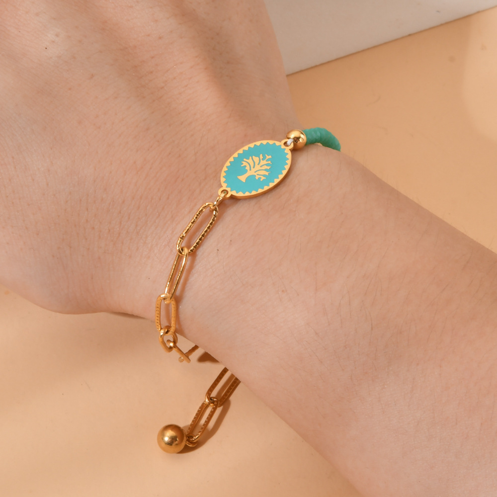 Women's Gender Plating Design Elegant Streetwear Printing Stainless Steel Plating Bracelets