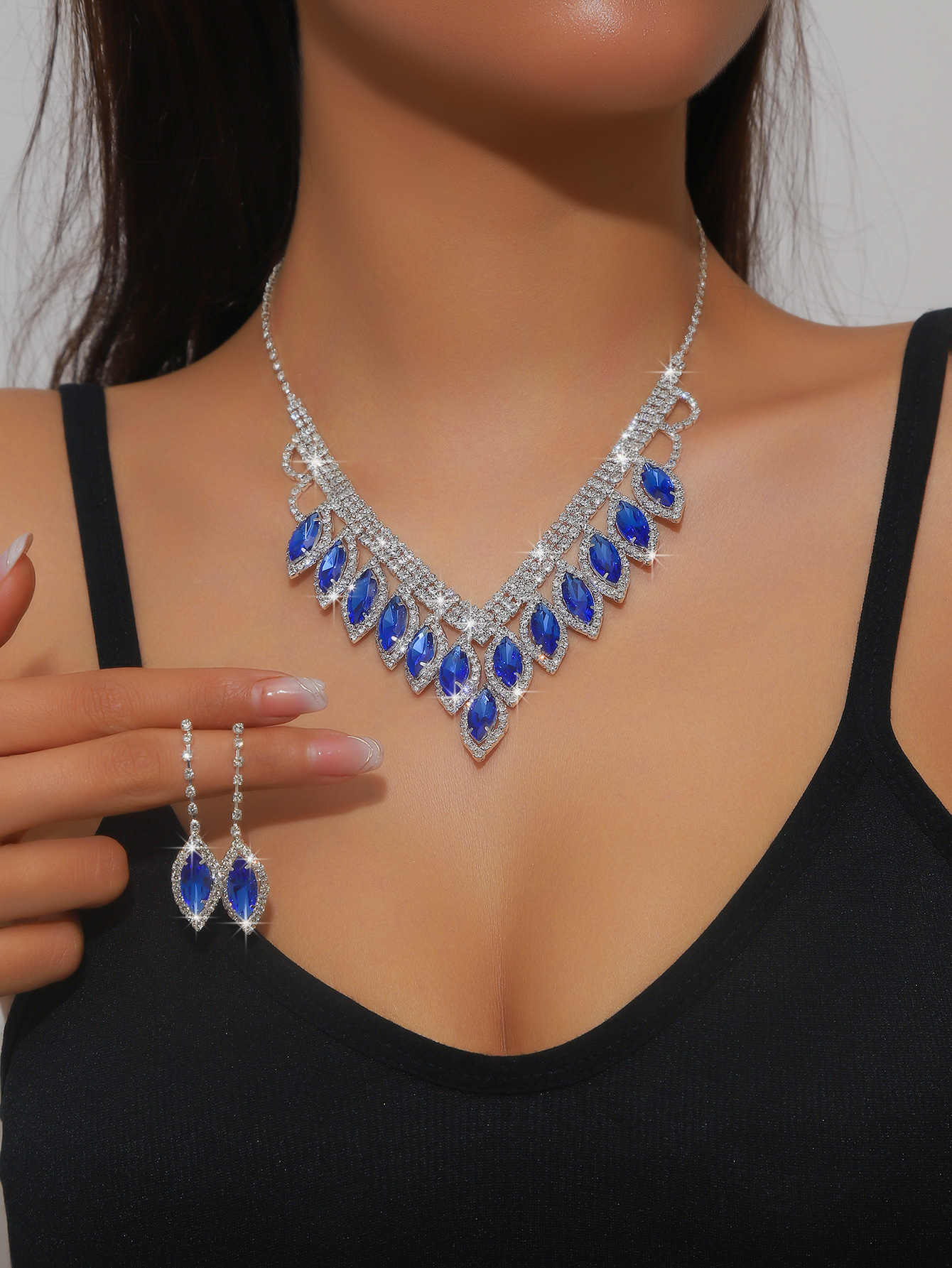 bride necklace set earring jewelry set banquet dress set necklace fashionable all match exquisite jewelry_voghion.com