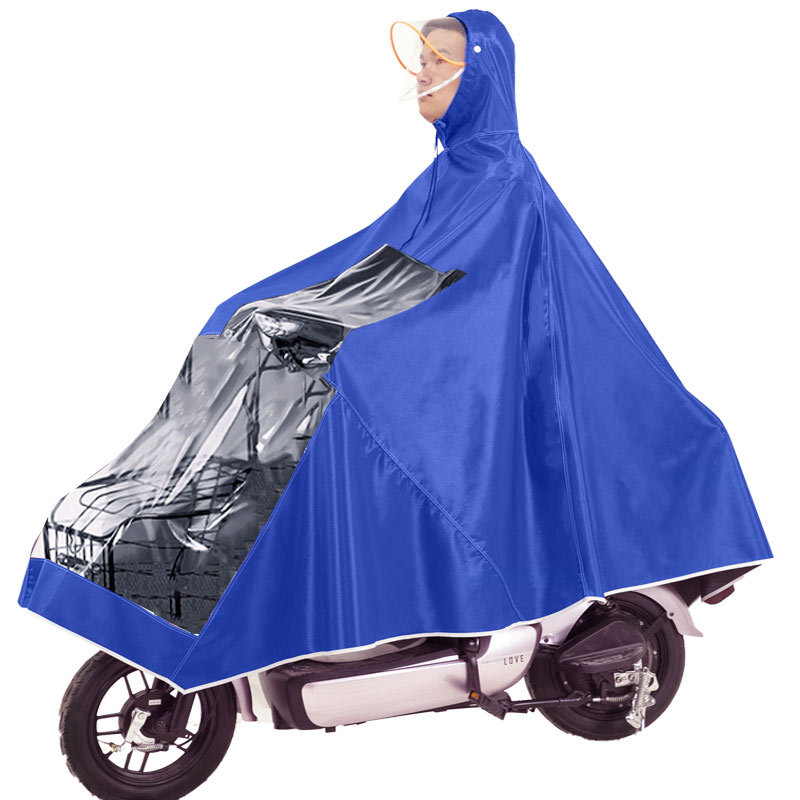 Visual Dashboard poncho impermeable Individual Doble coche eléctrico motocicleta bicicleta engrosada Oxford tela engrosada impermeable