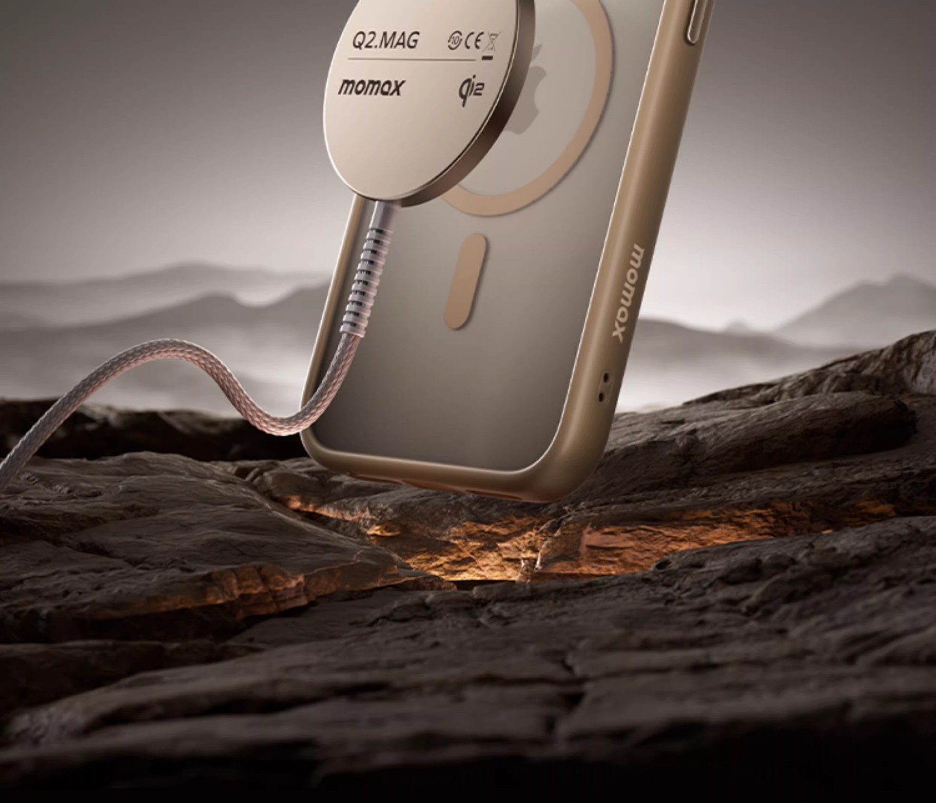 MOMAX Qi2 Protocol Wireless Charger Magnetic Compatible With IPhone 17 Pro Max Android 15W_voghion.com