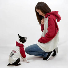 亚马逊热卖法斗狗狗拼色连帽卫衣人宠亲子装主人配套