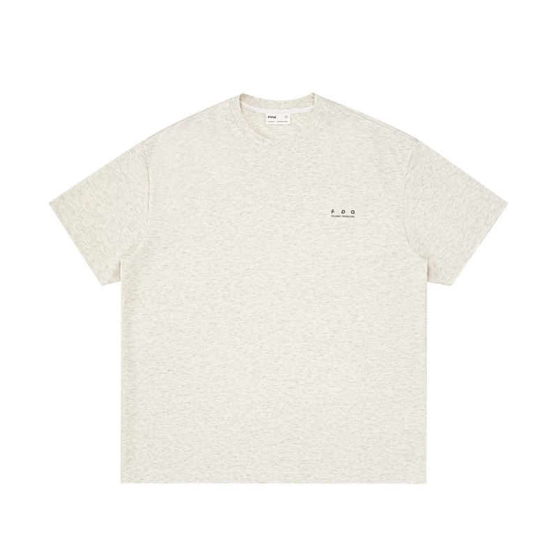 クロスボーダーFPA無地バックグラデーションブランドロゴレイアウトクールで万能なラウンドネック半袖Tシャツ男女兼用|undefined