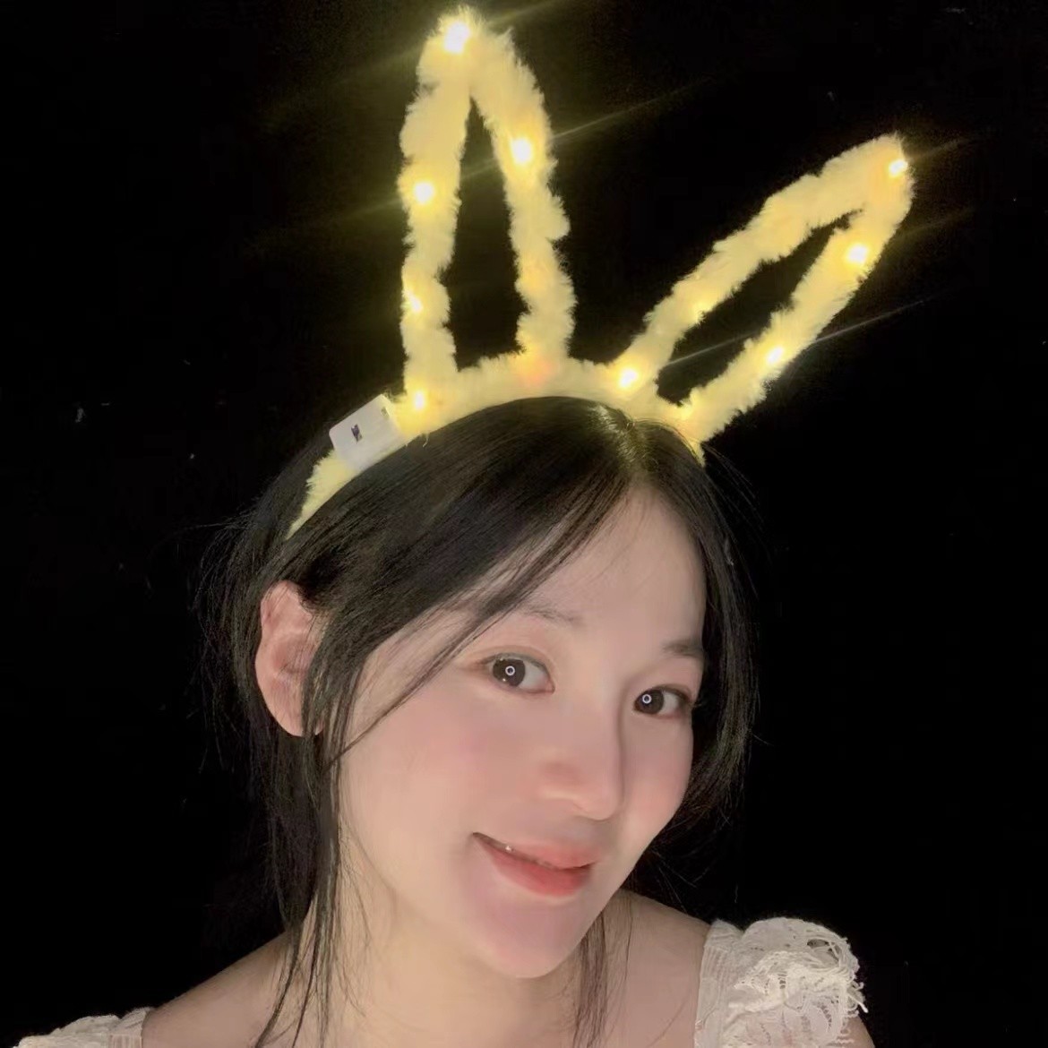 Bar espectáculo atmósfera props luminoso peluche orejas de gato accesorios de cabello zorro bandas de cabello mercado nocturno accesorios de fiesta de suministro