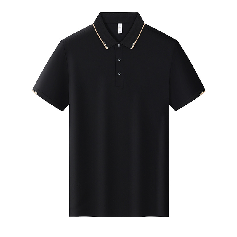 Camiseta de color de contraste de manga corta de Nylum Golf con cuello, deportes de secado rápido, camisa de polo para hombre, lujo ligero personalizado, sentido de alta gama