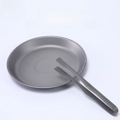 Outdoor Portable Pure Titanium Vegetable Steak BBQ Sausage Tongs Camping Picnic Grilling Metal Tea Holder