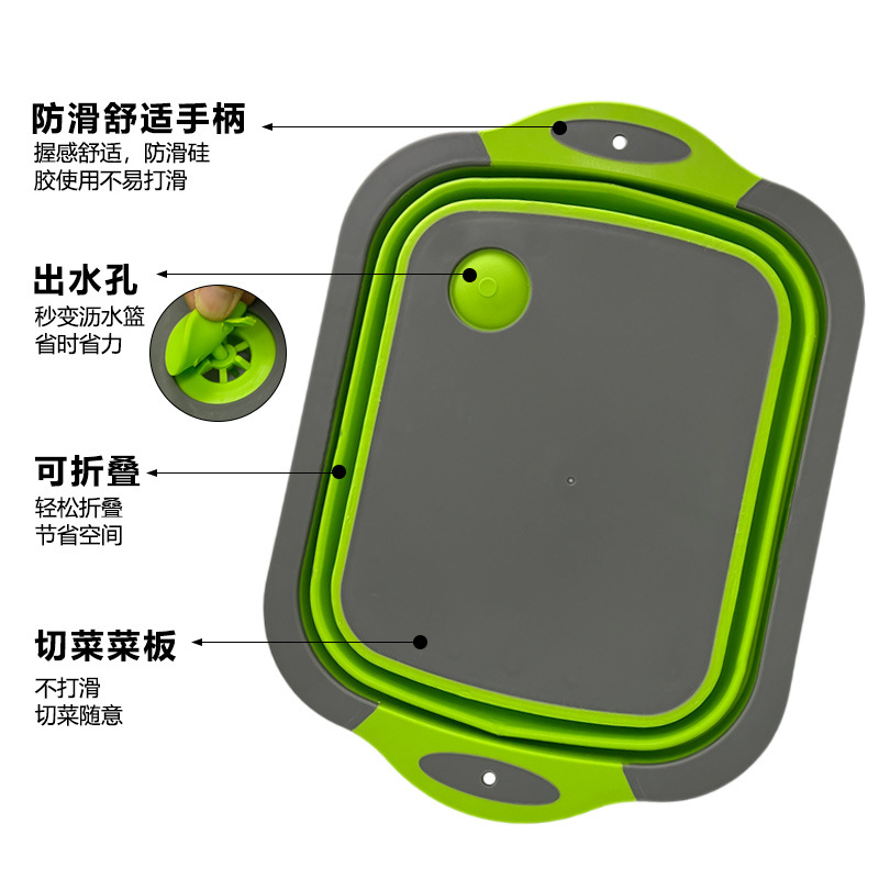Spot Hot sale portátil plegable platos de comedor doble uso platos de comedor plegables multifuncional platos de comedor platos plegables platos image 4