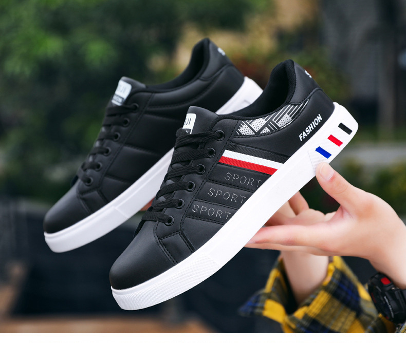 P Men S Shoes Fall New Youth White Trendy Sneakers Popular Versatile Casual Leather Sports_voghion.com