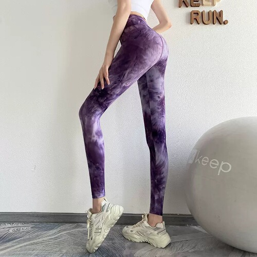 Women's new summer fitness pants, high-waisted, hip-lifting, elastic, tight-fitting, thin trousers, sports and comfortable yoga pants