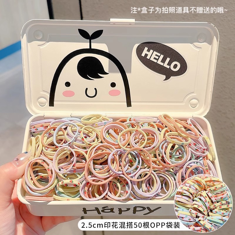 Banda de goma de alta elasticidad para niños, anillo de cabello para bebés, cuerda de cabello duradera, buena elasticidad para niñas, no lastimar el cabello, adornos de cabello de cola de caballo