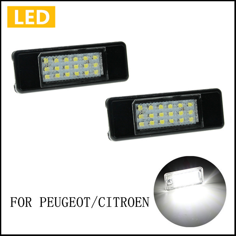 Cross border supply apply Beautiful Citroen License plate light 207 308 C2C3C4C5 LED License plate light