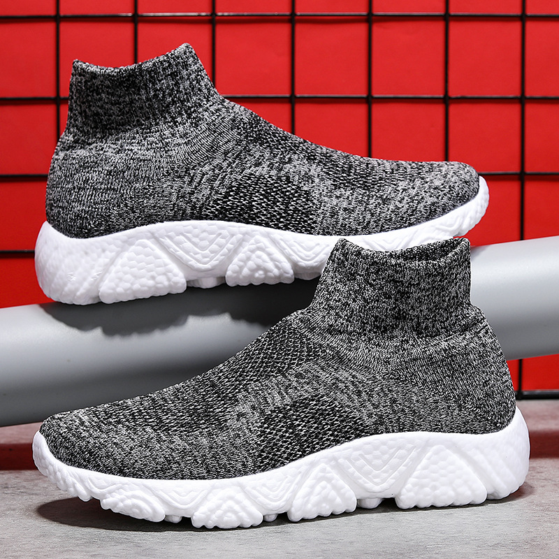 Padded High-Top Couple Casual Sports Shoes with Air-Weave Breathability, Non-Slip, Versatile and Easy-to-Wear Trendy Men's Shoes