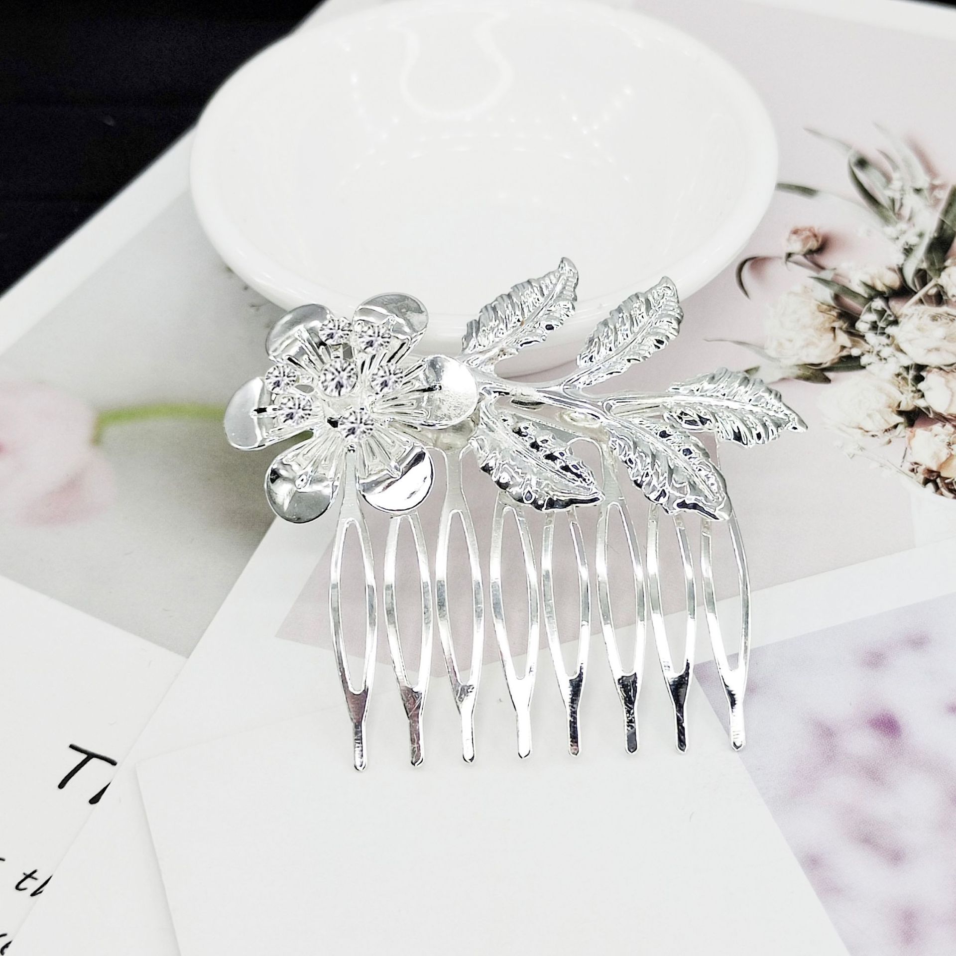 New Leaf Metal Comb For Women, Bangs Side Clip Comb, Hair Styling Clip, Wholesale Factory_voghion.com