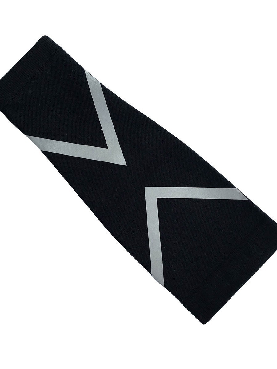 Protectores de Piernas Reflectantes para Correr de Noche, Compresión Protectora, Mangas Deportivas Negras para Ciclismo, Baloncesto, Fútbol, Venta al por Mayor, Personalizadas