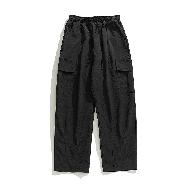 Mono de bolsillo tridimensional para hombre primavera nuevo estilo montaña ligero y suelto diseño plisado pantalones largos casuales para hombre