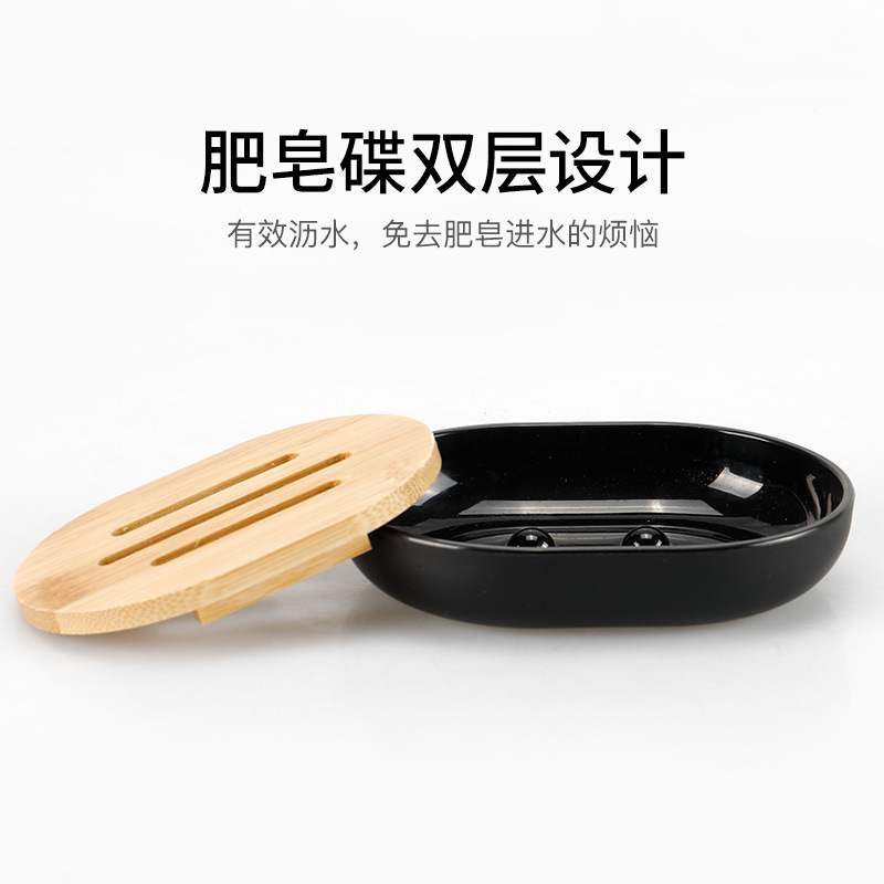 Cubierta de bambú hogar enjuague bucal taza simple Baño de moda taza de lavado de plástico fábrica creativa al por mayor taza de cepillo de dientes para adultos