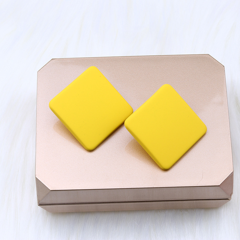 10g Weight Ear Studs Classification 1 Pair Quantity Daily Occasion Acrylic Material Geometric Pattern Women'S Gender Stoving Varnish Design Simple Style Style 1 Pair Simple Style Geometric Stoving Varnish Arylic Ear Studs 10