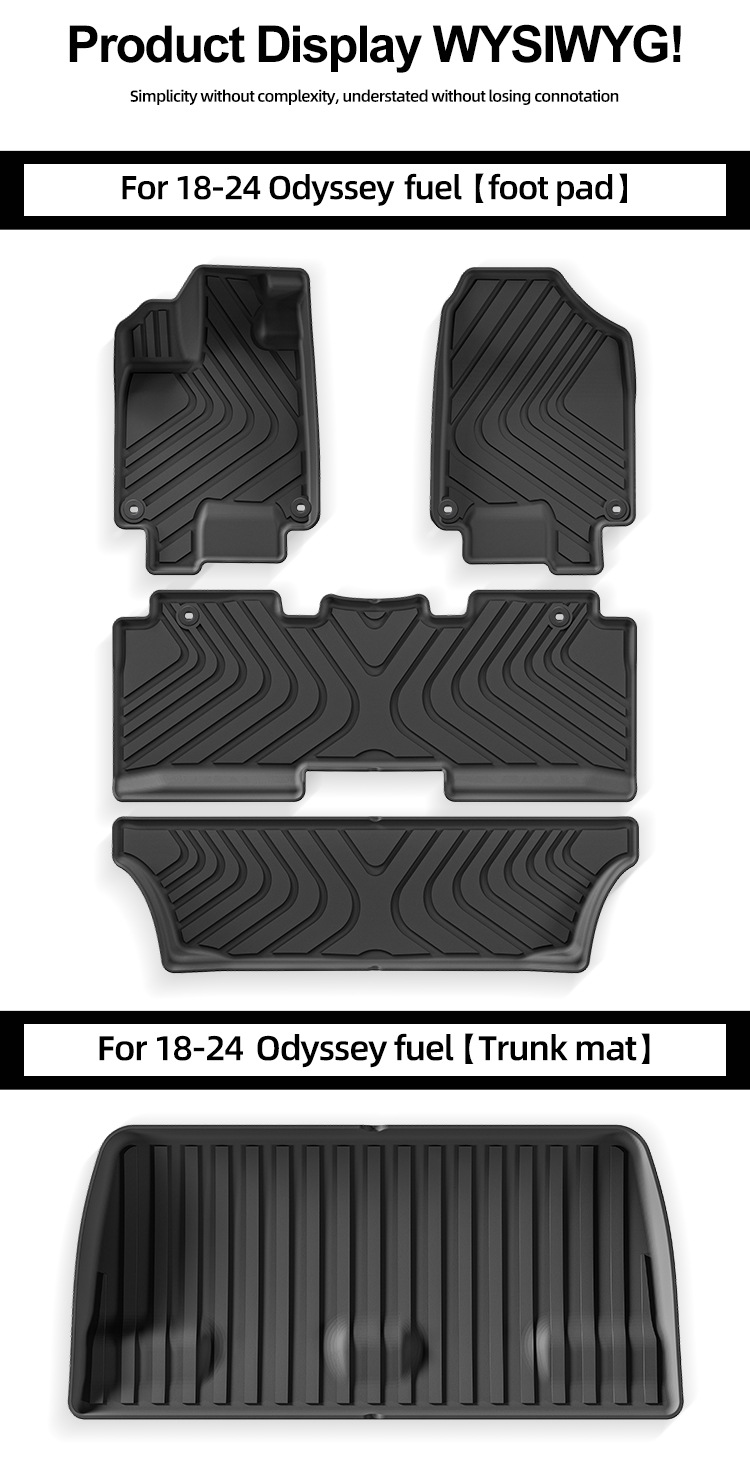 Suitable for 18-24 Honda Odyssey Car Floor Mats Tpe Trunk Mat Cross-Border